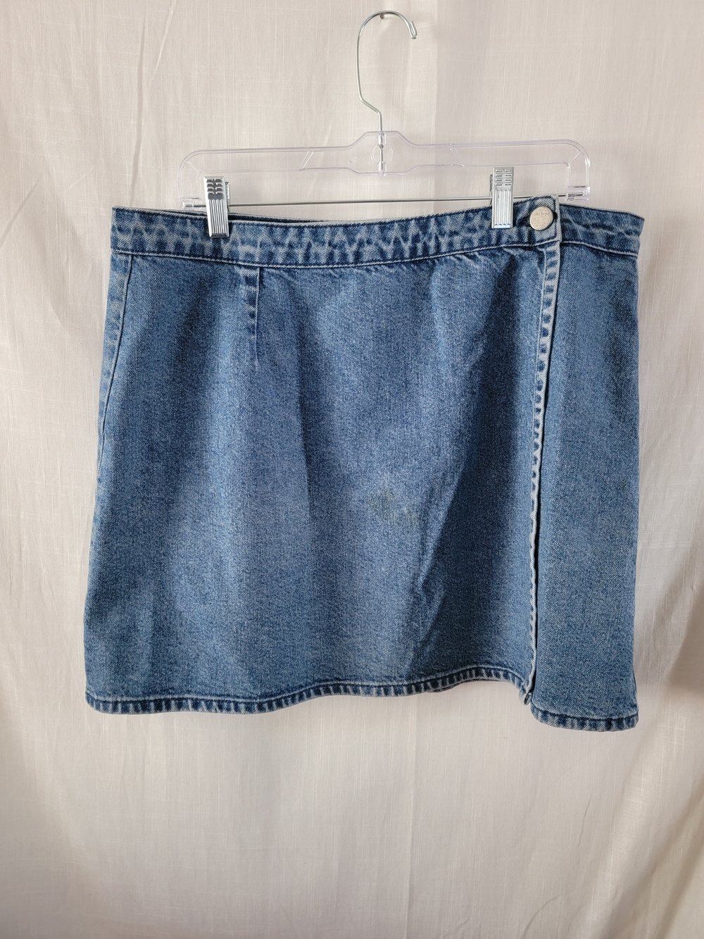 ASOS Blue Denim Mini Wrap Skirt/18UK